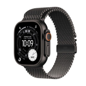 Apple Watch Ultra 3 Black with Black Titanium Milanese Loop